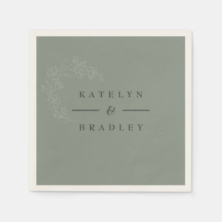 Sage Dream Wedding Napkins Serviette