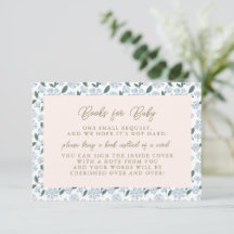 Sage Dusty Blue Floral Baby Shooting Books for Bab