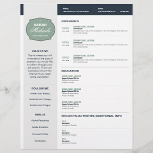 Sage Emblem Resume Briefkopf