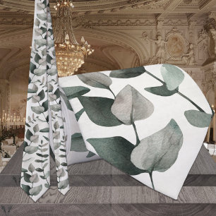 Sage & Emerald Green Eucalyptus Wedding Krawatte