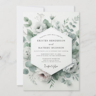 Sage Ethereal Bloom Hochzeit Einladung