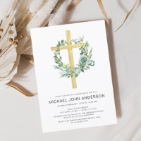 Sage Eukalyptus Taufen Grüne Goldene Kreuz