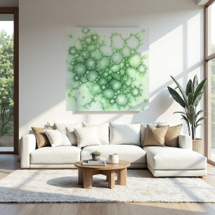 Sage Fenestrated Lichen Abstrakt - Bio modern Leinwanddruck