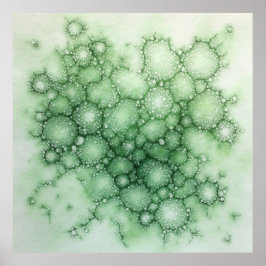 Sage Fenestrated Lichen Abstrakt - Bio modern Poster