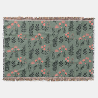 Sage Fern Throw Blanket Decke