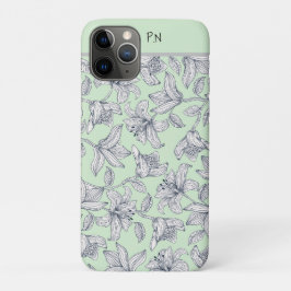 Sage Floral Monogram iPhone / iPad Gehäuse Case-Mate iPhone Hülle