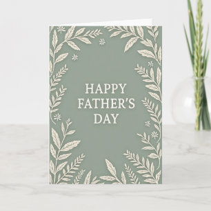 Sage Floral Vatertagskarte Karte