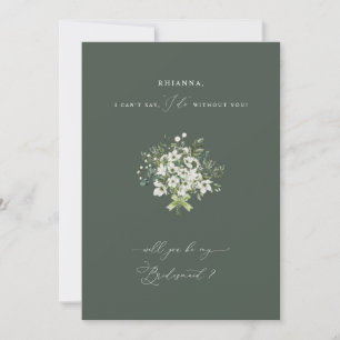 Sage Garden Bridesmaid Vorschlag Einladungskarte Einladung