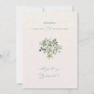 Sage Garden Bridesmaid Vorschlag Einladungskarte Einladung
