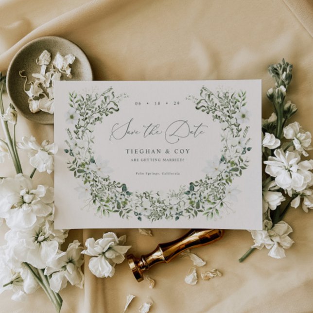 Sage Garden Save the Date Hochzeitsankündigung (Von Creator hochgeladen)