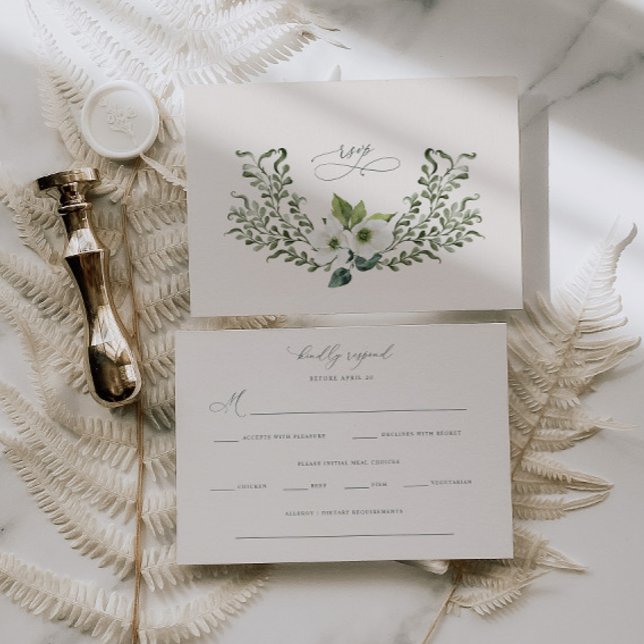 Sage Garden Wedding UAWG Response-Abschlusskarte Einladung (Von Creator hochgeladen)