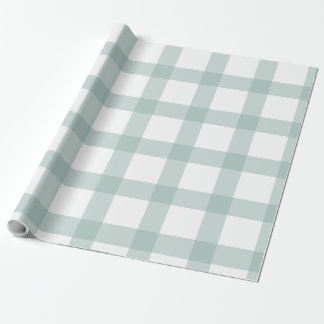 Sage Gingham Wrapping Paper Geschenkpapier