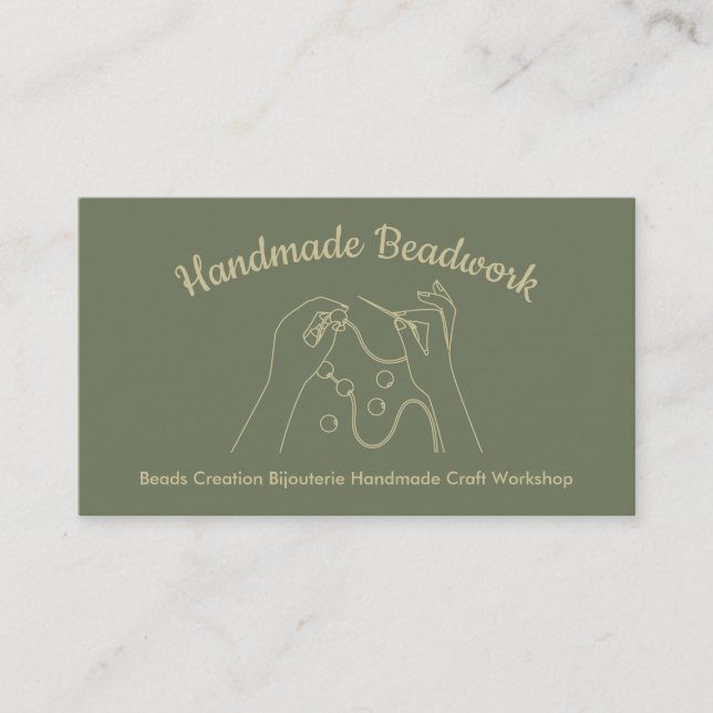 Sage Gold Beads Creation Bijouterie Visitenkarte (Vorderseite)