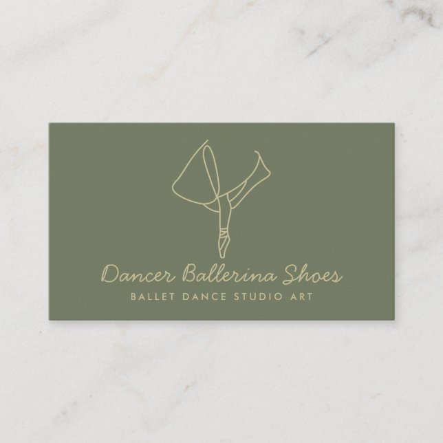 Sage Gold Dance School Ballet Visitenkarte (Vorderseite)