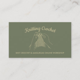 Sage Gold Handmade Hobby Amigurumi Crochet Strick Visitenkarte