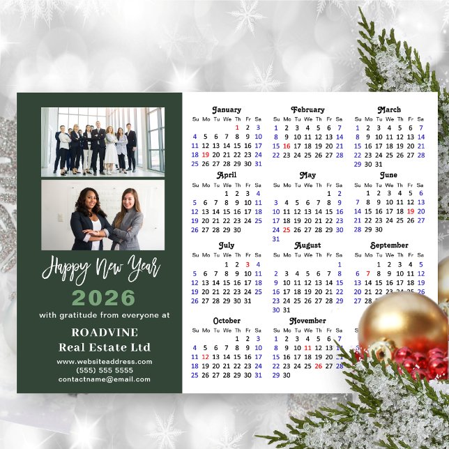 Sage Green 2026 Kalender Moderne Wirtschaft Magnet (Von Creator hochgeladen)