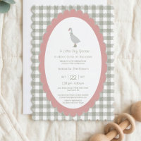 Sage Green Alberner Kleiner Gänse-Baby-Party-QR-Co