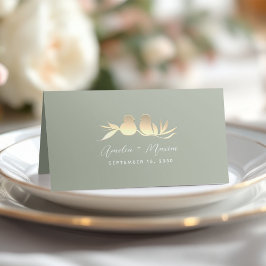 Sage Green and Gold Wedding Platzkarte