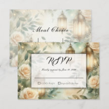 Sage Green and Ivory Rose Lantern Wedding 