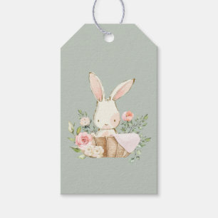 Sage Green Baby Bunny Baby Dusche Geschenkanhänger