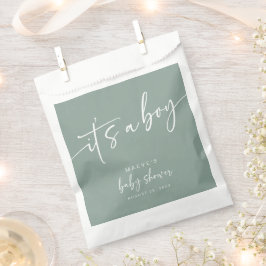 Sage Green Baby Dusche Gefallen Taschen Modern Sei Geschenktütchen