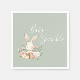 Sage Green Baby Sprinkle Script Baby Dusche Serviette