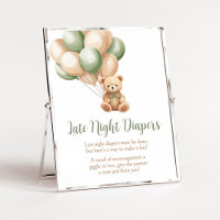 Sage Green Bar Ballon Spate Night Diapers