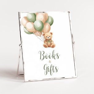Sage Green Bar Balloon Bücher und Geschenke Poster