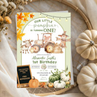 Sage Green Barn Tiere Little Pumpkin Geburtstag