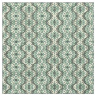 Sage Green Beige Grau Brown Aztec Mosaikmuster Stoff
