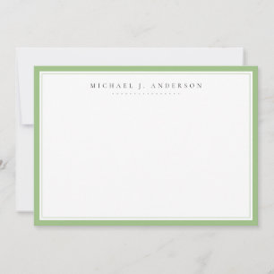 Sage Green Beruflich Correspondence Mitteilungskarte