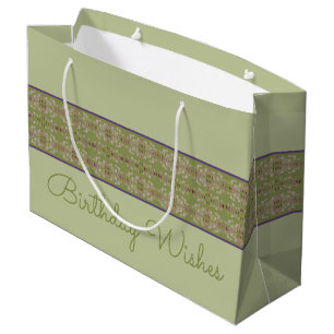 Sage Green Birthday Tasche Geschenktasche Große Geschenktüte
