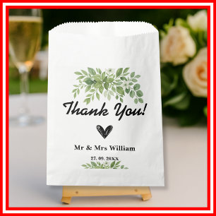 Sage Green Blätter Grüne Hochzeit Vielen Dank Geschenktütchen
