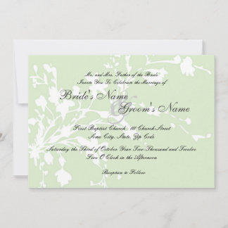Sage Green Blume Hochzeitseinladung Einladung