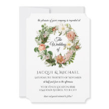Sage Green Blush Elfenbein Rose w Fern Wreath Wedd