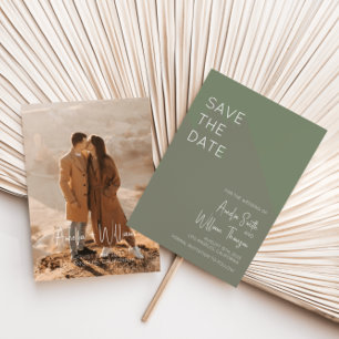 Sage Green Bohemian Save the Date Invitation Einladung