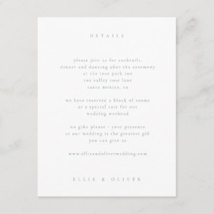 Sage Green Boho 1 Wedding Modern Begleitkarte