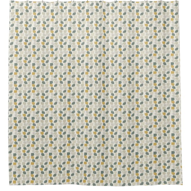Sage Green Boho Abstrakt Duschvorhang (Vorderseite)