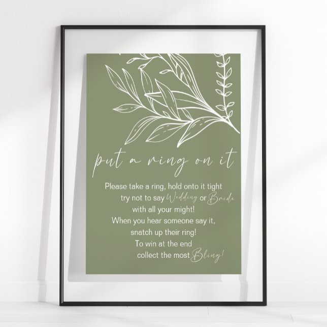 Sage Green Boho Blume setzen einen Ring auf das Sp Poster (Von Creator hochgeladen)
