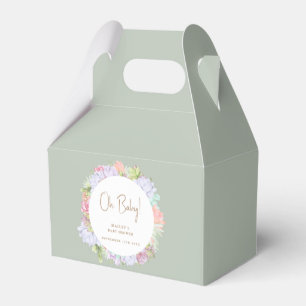 Sage Green Boho Cactus Desert Oh Baby Dusche Geschenkschachtel