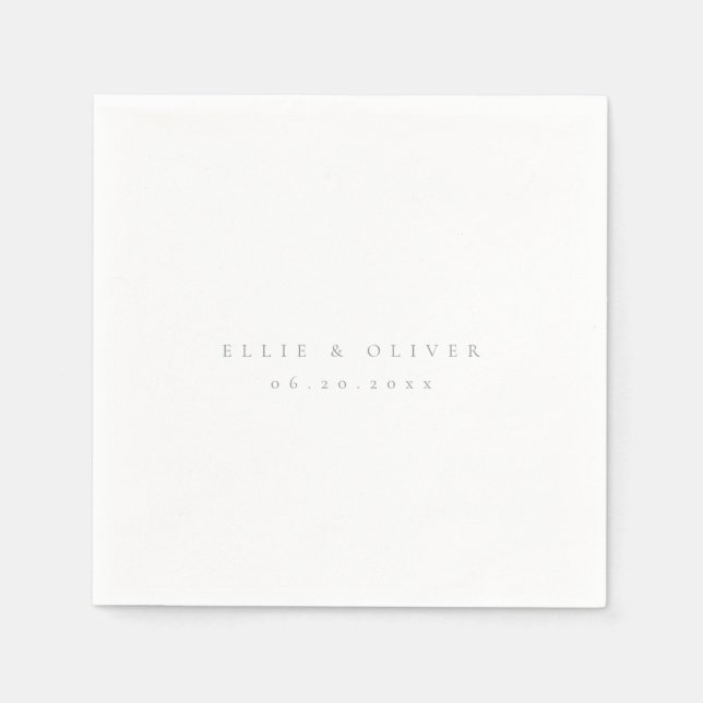 Sage Green Boho Hochzeit Moderner Cocktail Serviette (Vorderseite)