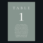 Sage Green Boho Minimalistische Sitzgelegenheit Ti Tischnummer<br><div class="desc">Schön,  elegant,  modern und minimalistisch,  Tischnummer-Karte. Vollständig anpassbar. **BITTE BEACHTEN SIE: Um zu bestellen,  passen Sie einfach Ihre Tischnummer und Namen an. Fügen Sie dann jede Nummer einzeln in Ihren Warenkorb. Karo raus,  wenn du fertig bist.</div>