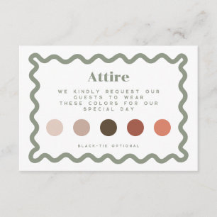 Sage Green Boho Wedding Atture Card Begleitkarte