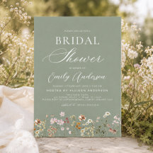 Sage Green Boho Wildblume Brautparty
