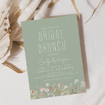 Sage Green Boho Wildblume Bridal Brunch Dusche Flyer<br><div class="desc">Die preiswerte Minimalistische Wildblume Boho Elegant und Modern Script Bridal Brunch - Brautparty für Herbst,  Winter,  Frühling oder Sommer Einladungen - beinhaltet eine wunderschöne und elegante Schrift Typografie für die besondere Braut zu sein vorHochzeit.</div>