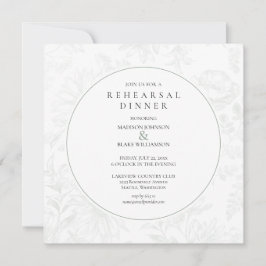 Sage Green Botanic Floral Probe Dinner