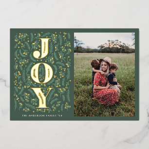 Sage Green botanic JOY Illustration Foto Gold Folieneinladung