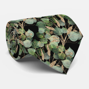 SAGE GREEN BOTANICAL EUCALYPTUS MENS KRAWATTE