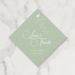 Sage Green & Botanical Gevor Tags Geschenkanhänger