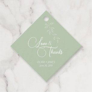 Sage Green & Botanical Gevor Tags Geschenkanhänger